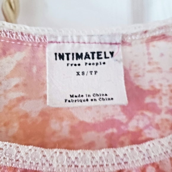 Free People red floral handkerchief slip - Picture 2 of 6